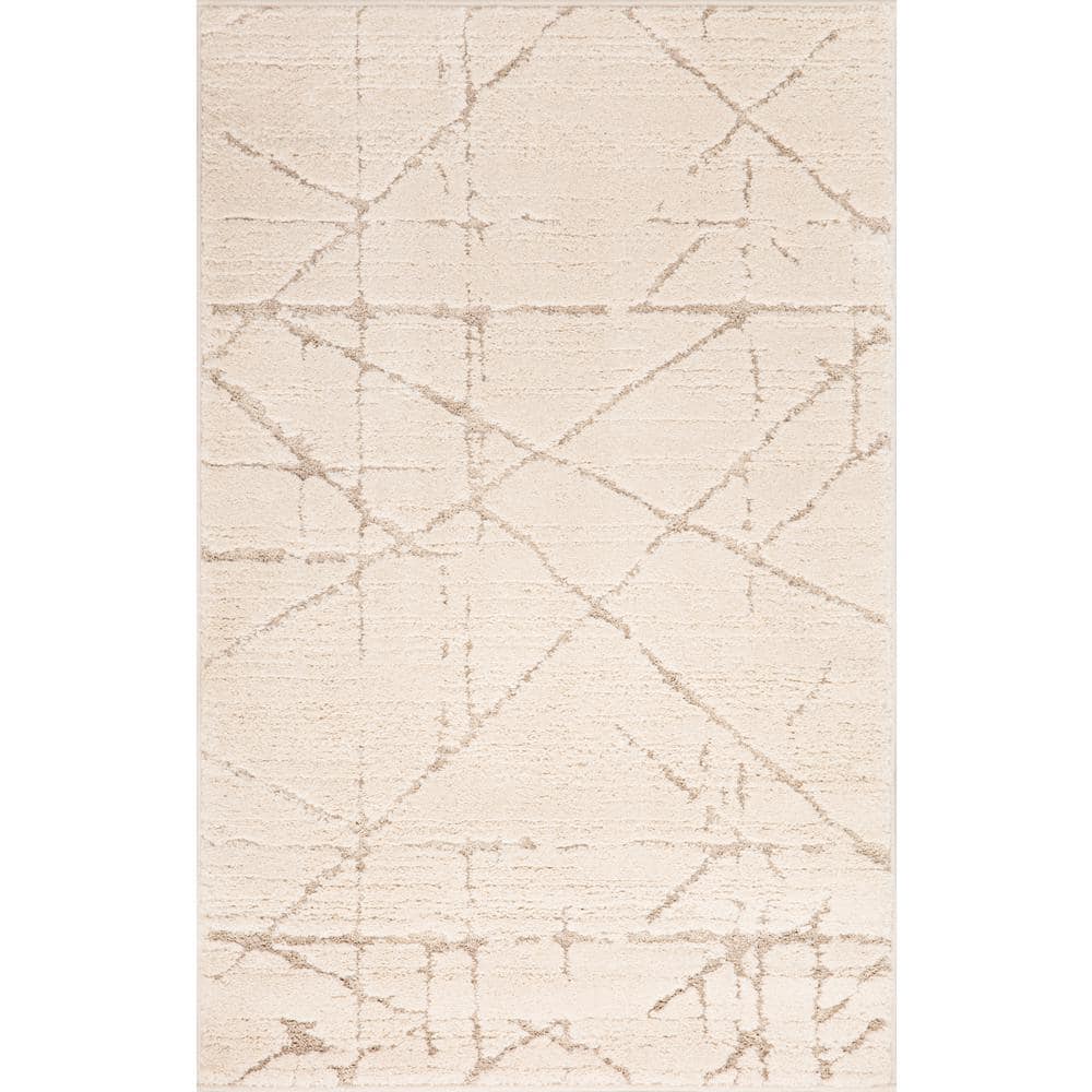 Malibu Ivory 3 ft. x 4 ft. Contemporary Area Rug price history on PriceWatchPro
