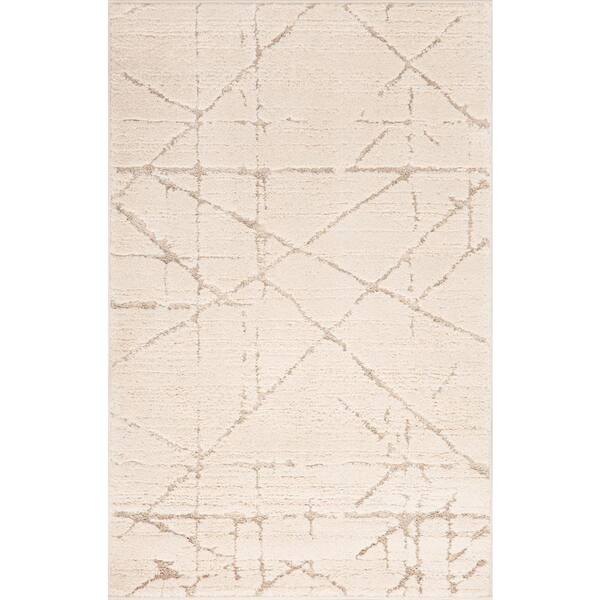Concord Global Trading Malibu Ivory 3 ft. x 4 ft. Contemporary Area Rug