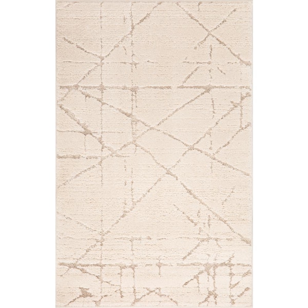 Concord Global Trading Malibu Ivory 3 ft. x 4 ft. Contemporary Area Rug