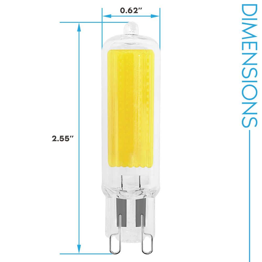 Clear Glass Bi-pin Dimmable LED Bulbs, 2.55-inch