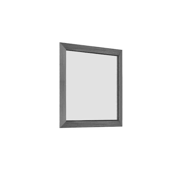 Benjara 1 in. W x 39 in. H Wooden Frame Gray Wall Mirror