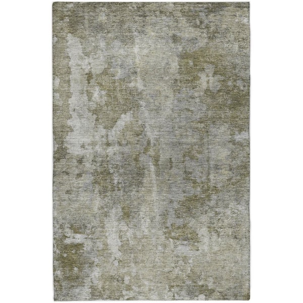 Dream Shag Premium Machine Washable Abstract ADS573 Beige 5 ft. x 7 ft. 6 in. Area Rug