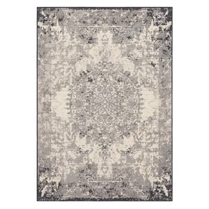 Marion Dove 8 ft. x 10 ft.Traditional Ornamental Medallion Area Rug