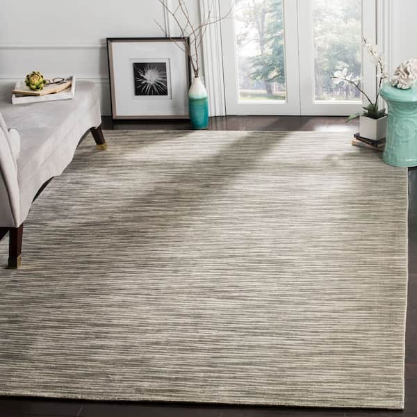 Mirage 9 ft. x 12 ft. Sabre Gray Solid Color Gradient Area Rug