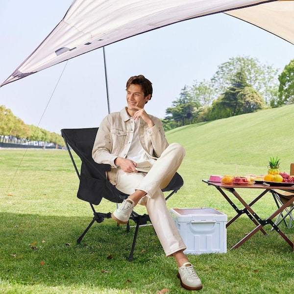 Backpack Camping Chair with Canopy, Low Seat and High Back