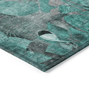 Chantille ACN558 Teal 2 ft. 3 in. x 7 ft. 6 in. Machine Washable Indoor/Outdoor Geometric Runner Rug