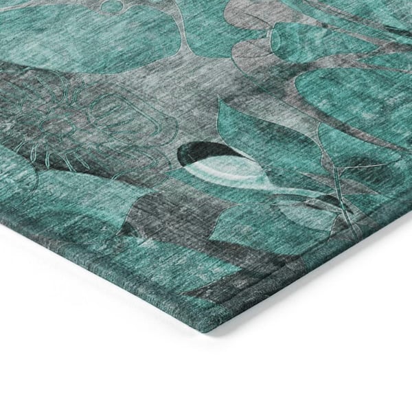 Chantille ACN558 Teal 2 ft. 3 in. x 7 ft. 6 in. Machine Washable Indoor/Outdoor Geometric Runner Rug
