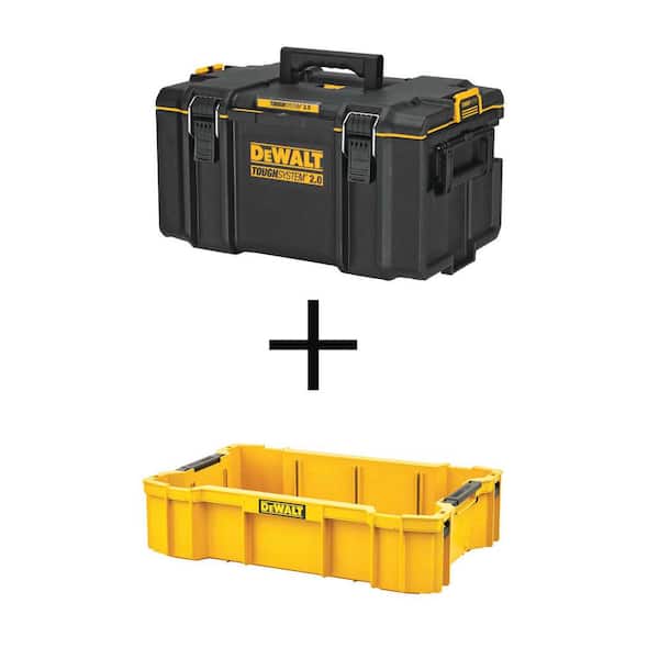DEWALT Toughsystem 2.0 Large Tool Box and 2.0 Deep Tool Tray DEWALT Toughsystem 2.0 Large Tool Box and 2.0 Deep Tool Tray