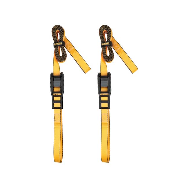 Lashing Straps Tie-Downs, 2-Pack-1 Inch x 10 Feet, 1,500 lbs Break Strength