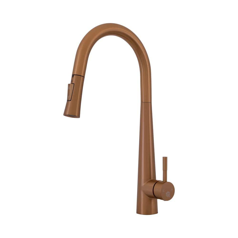 Durrani Single Handle Pull-Down Sprayer Kitchen Faucet in Copper price history on PriceWatchPro