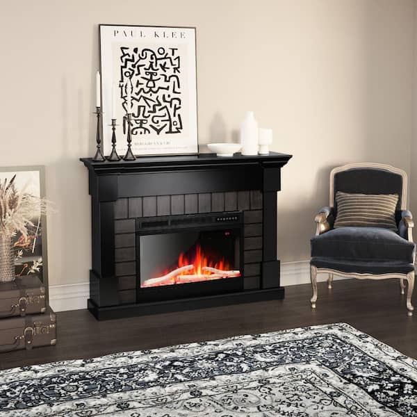 R.W.FLAME 50 in. Freestanding Wood Frame Electric Fireplace in