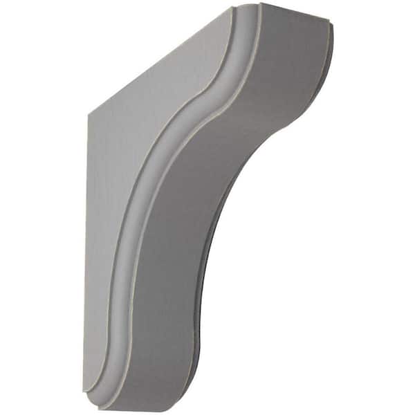Ekena Millwork 1-3/4 in. x 5-1/2 in. x 5-1/2 in. Pebble Grey Eaton Wood Vintage Decor Bracket