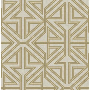 Kachel Gold Geometric Strippable Non Woven Wallpaper