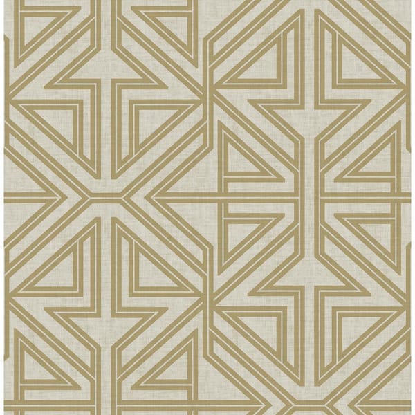 SCOTT LIVING Kachel Gold Geometric Strippable Non Woven Wallpaper