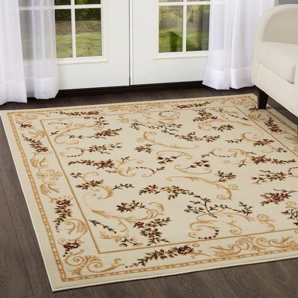 Home Dynamix Optimum Maoz Traditional Border Area Rug, Ivory/Blue, 5' 2 x  7' 2 Rectangle