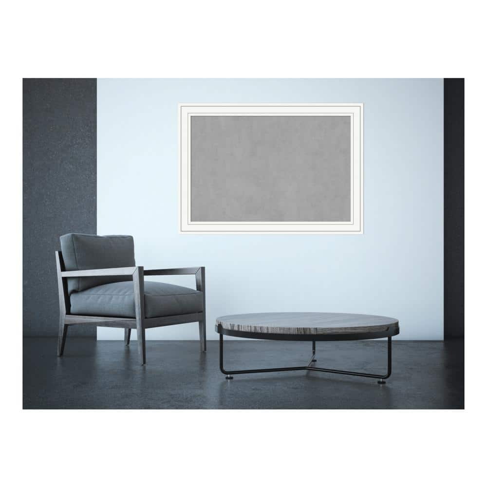 Craftsman White Wood 41 in. x 29 in. Framed Magnetic Memo Board
