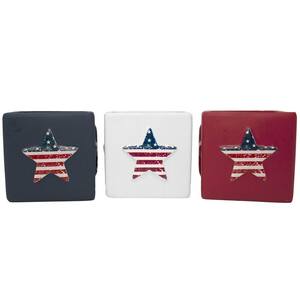 8 oz. sq. Cement Patriotic Star Citro Candle (3-Pack)