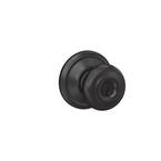 Schlage Bowery Matte Black Keyed Entry Door Knob with Greyson Trim F51A ...