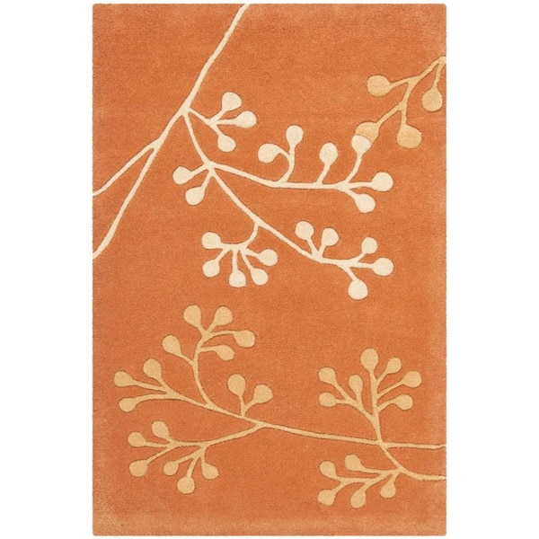 SAFAVIEH Soho Rust Doormat 2 ft. x 3 ft. Floral Area Rug