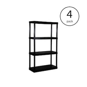 gracious living garage organization utility 4 bin storage shelving kit