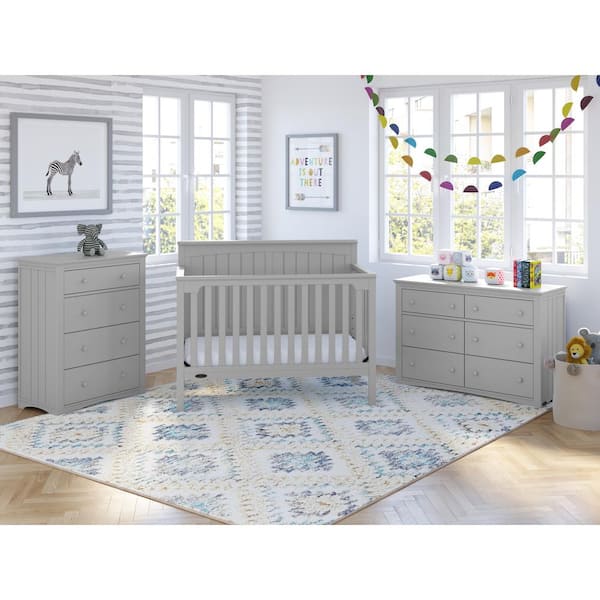 Coordinates with Any Nursery Universal Design Durable Steel Hardware and Euro-Glide Drawers with Safety Stops Easy New Assembly Process Espresso Graco Hadley 6 Drawer Dresser 