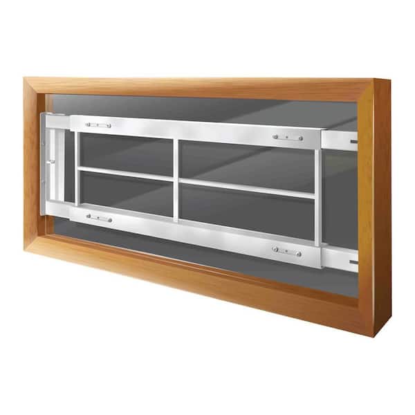 Swing-Away 62 in. to 74 in. Adjustable Width 3-Bar Window Guard, White