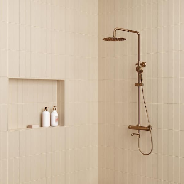 Sahara Rectangle 3 in. x 12 in. Matte Ecru Porcelain Tile (11.63 sq. ft. /Case)