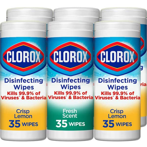 Clorox 35-Count Crisp Lemon and Fresh Scent Bleach Free Disinfecting Cleaning Wipes (6-Pack)