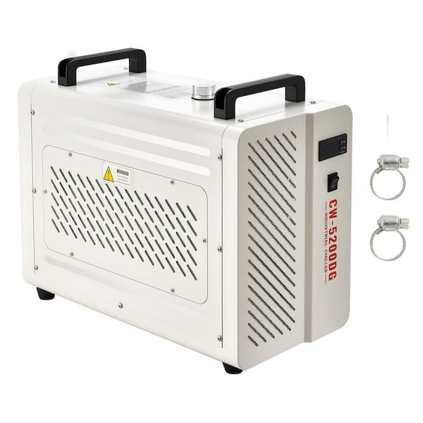Industrial Water Chiller, 5460 BTU/h Cooling System with Compressor, 1.8 Gal. Tank Capacity, for Cutting Machines