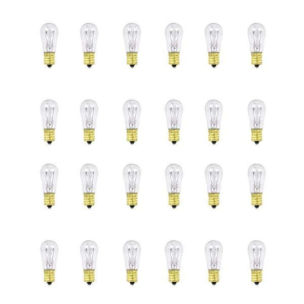 Feit Electric 6-Watt Soft White (2700K) S6 Candelabra E12 Base Dimmable Incandescent Light Bulb (24-Pack)