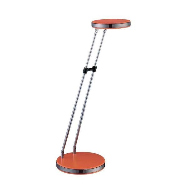 Illumine Designer Collection 15.5 in. Orange Desk Lamp with Orange Acrylic Shade