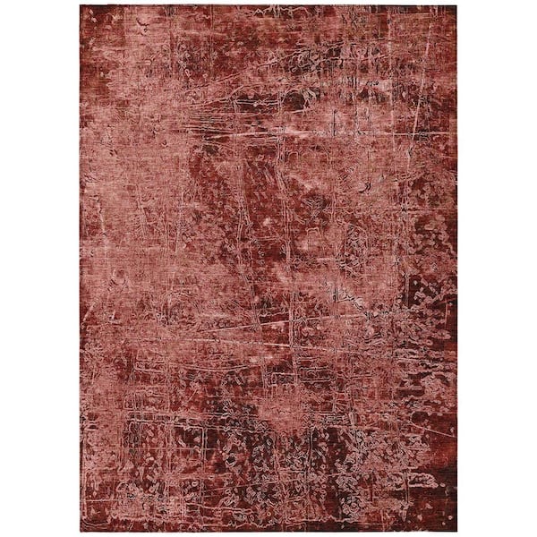 Chantille ACN559 Merlot 8 ft. x 10 ft. Machine Washable Indoor/Outdoor Geometric Area Rug