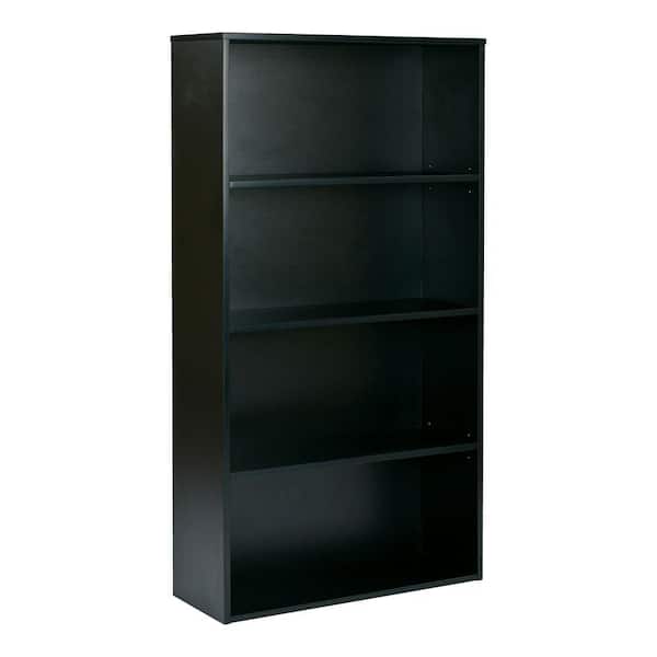 Office Star Products Prado Black Adjustable Open Bookcase