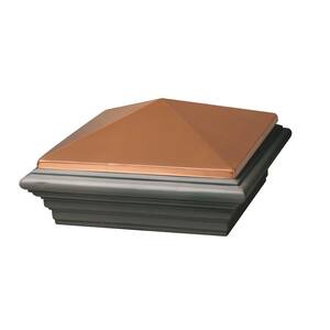8 in. x 8 in. Copper Composite Cast Stone Postcover Cap