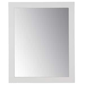 Thornbriar 26 in. W x 31 in. H Single Framed Wall Mirror in Polar White