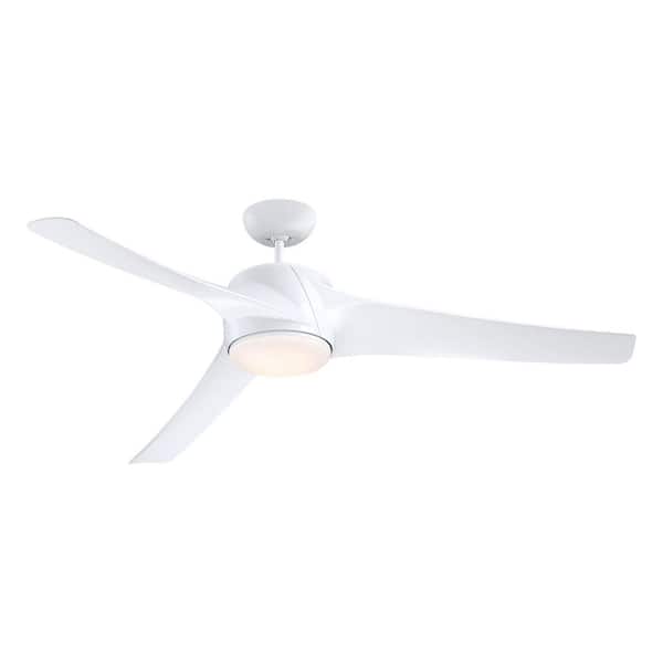 matrix decor 60 in. LED Indoor White Ceiling Fan with Wall Control and Reversible Motor