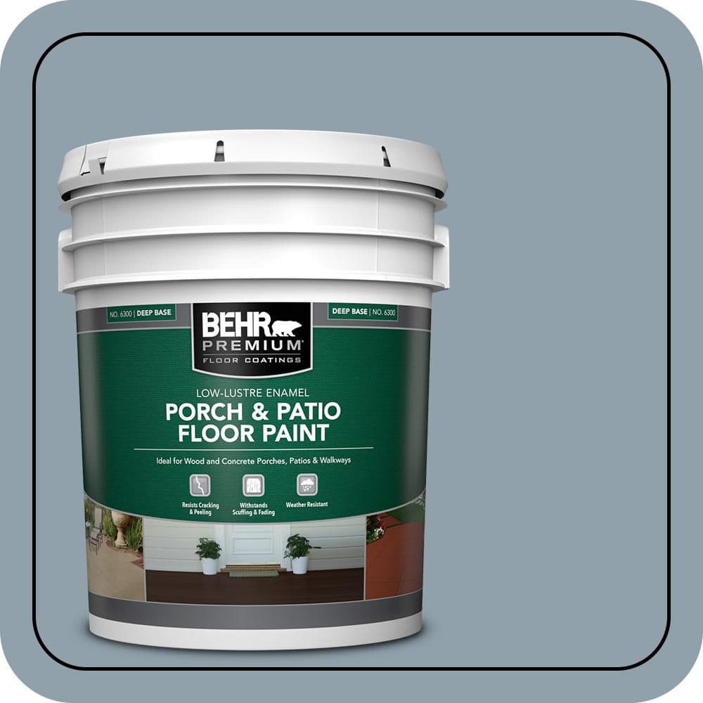 5 gal. #N480-4A Dusty Denim Low-Lustre Enamel Interior/Exterior Porch and Patio Floor Paint price history on PriceWatchPro