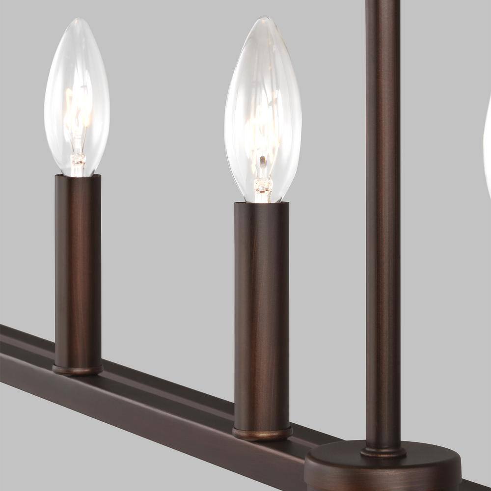 Moffet Street 7-Light Rustic Bronze Linear Pendant