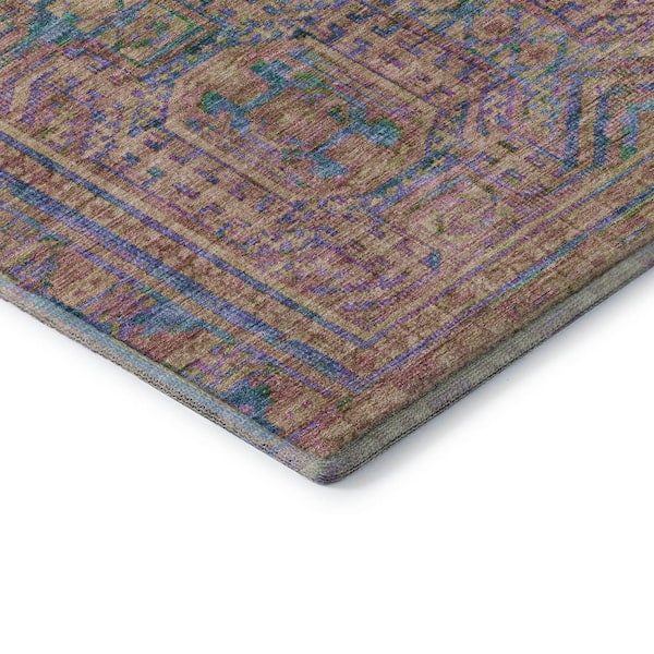 Mayfield Premium Machine Washable Abstract AMF1920 Orange 2 ft. x 3 ft. Accent Rug