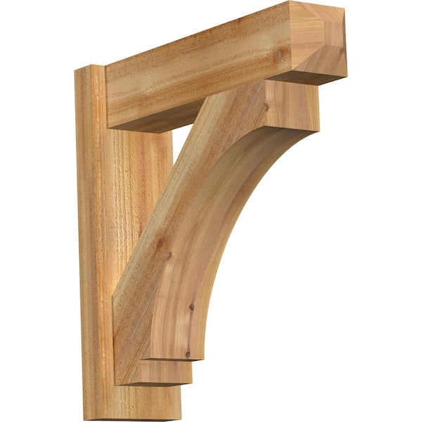 Ekena Millwork 6 in. x 22 in. x 22 in. Imperial Craftsman Rough Sawn Western Red Cedar Outlooker
