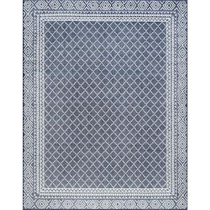 Eco Diamond Navy 4 ft. x 6 ft. Indoor/Outdoor Area Rug