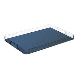 Fishnet Navy 19 in.W x 1.5 in.H x 13 in.D Rectangular Acrylic Serving Tray
