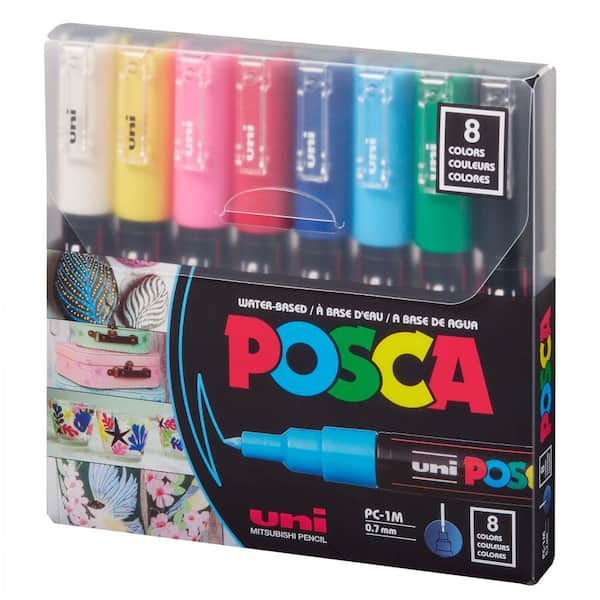 Posca Paint Marker PC-1M - Extra Fine Point - 12 Color Set