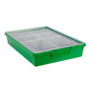 Bin/ Tote/ Tray Divider Kit - Single Depth 3" Bin in Primary Green - 1 pack