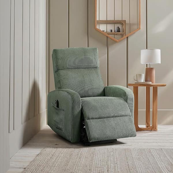 Lazzara Gutrie Green Corduroy Power Lift Recliner 9588GRN-1LT