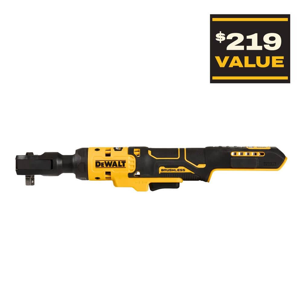 DEWALT ATOMIC 20V MAX Cordless 3/8 in. Ratchet (Tool Only) DCF513B - The Home Depot