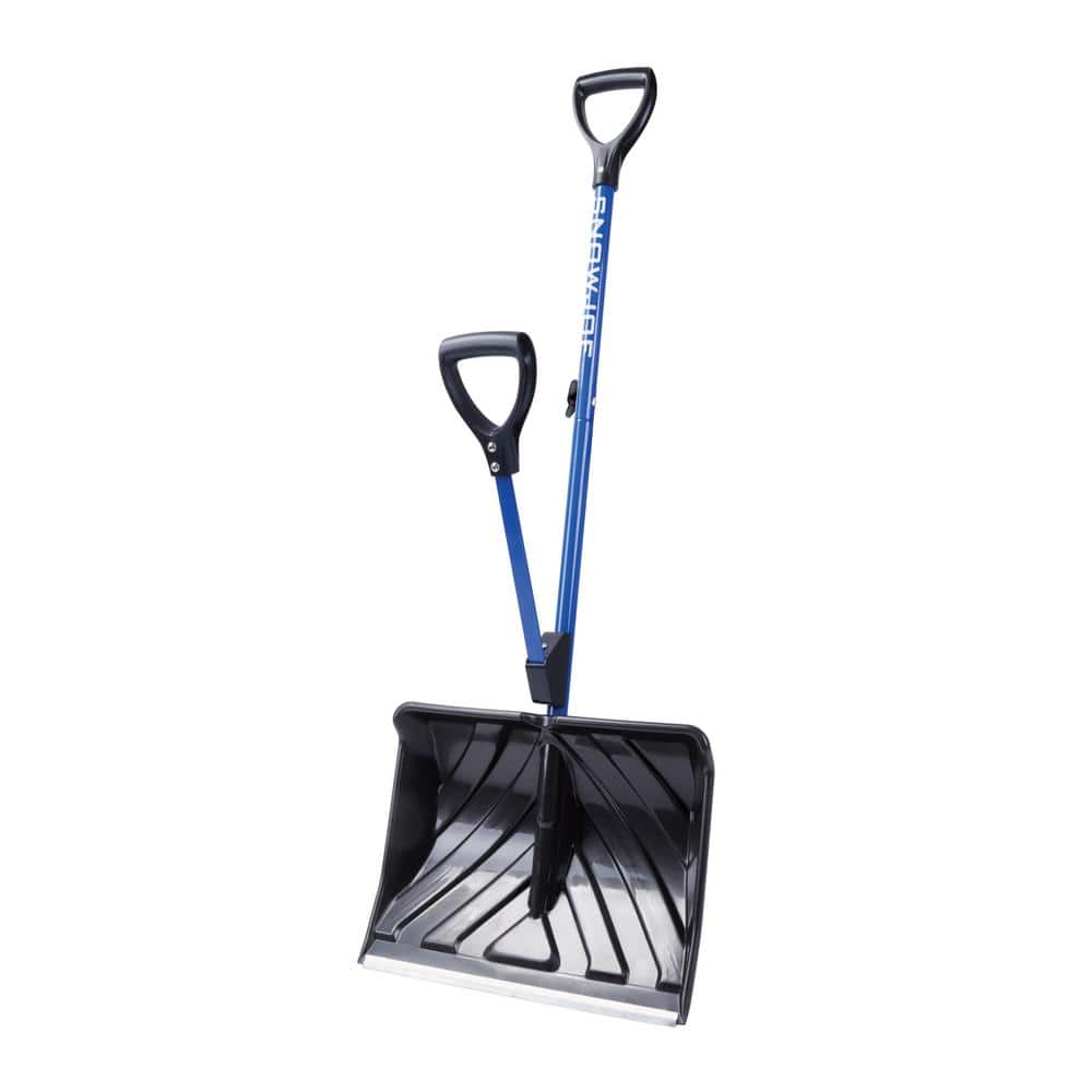 Snow Joe Shovelution Strain-Reducing Snow Shovel  18-inch Poly Blade  Spring Assisted Handle