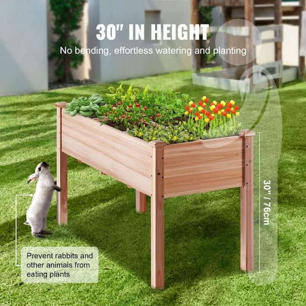 4-piece Raised Flower Bed Vegetable Herb Planter authentic Lightweight-AO