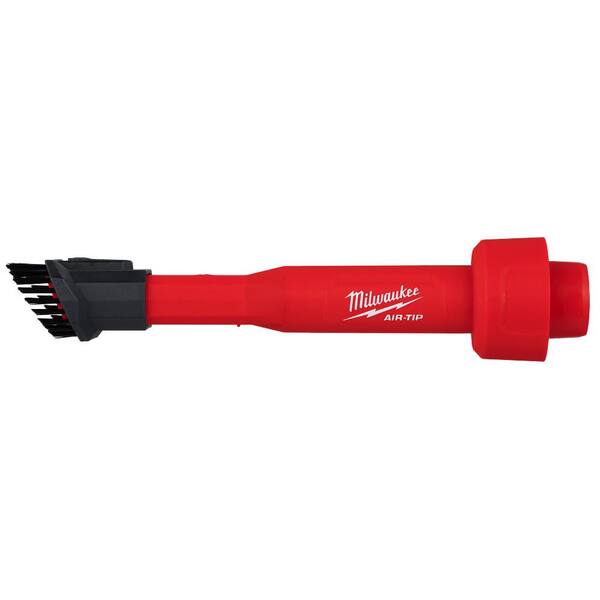 Milwaukee AIR-TIP 1-1/4 in. - 2-1/2 in. 2-IN-1 Utility Brush Power Tool Attachment for Wet/Dry Shop Vacuum (1-Piece)