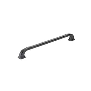 12 5/8 in. (320 mm) Matte Black Transitional Curved Cabinet Bar Pull